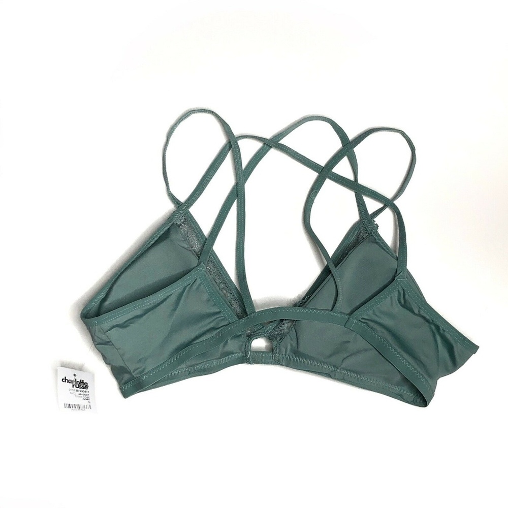 IJAK Bralette Strappy Lace Padded Green (CC15) - Picture 2 of 4